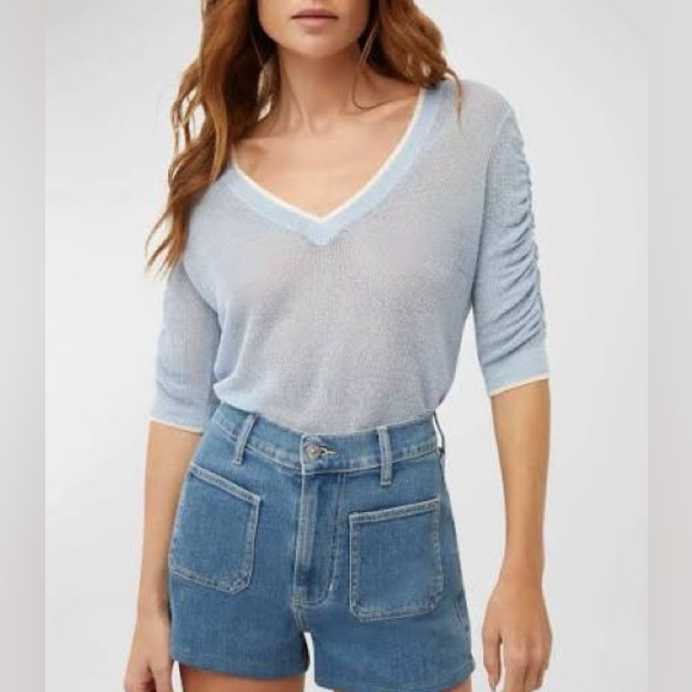 Veronica Bears Saville Sheer V-Neck Pullover